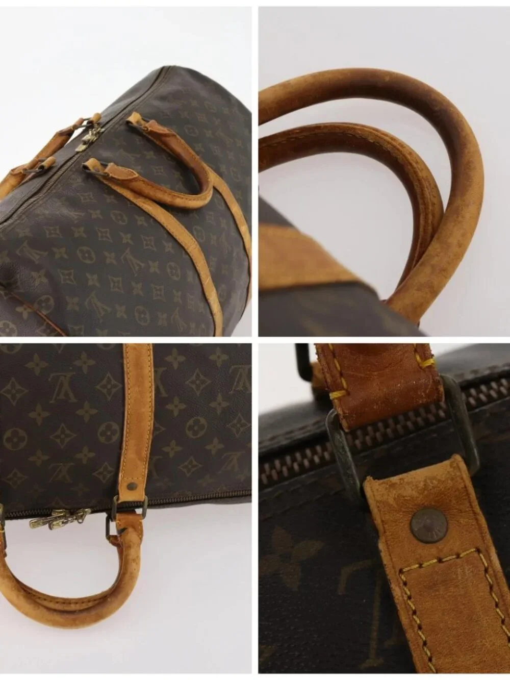 LOUIS VUITTON Monogram Keepall 55 Boston Bag M41424 LV Auth 169687 - Picture 16 of 16